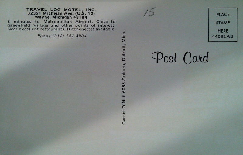 Travel Log Motel (Trav-A-Log Motel) - Old Postcard (newer photo)